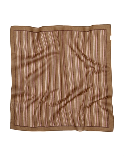 Beck Söndergaard - Scallopia Striped Cotta Tuch - Wood Trush Brown